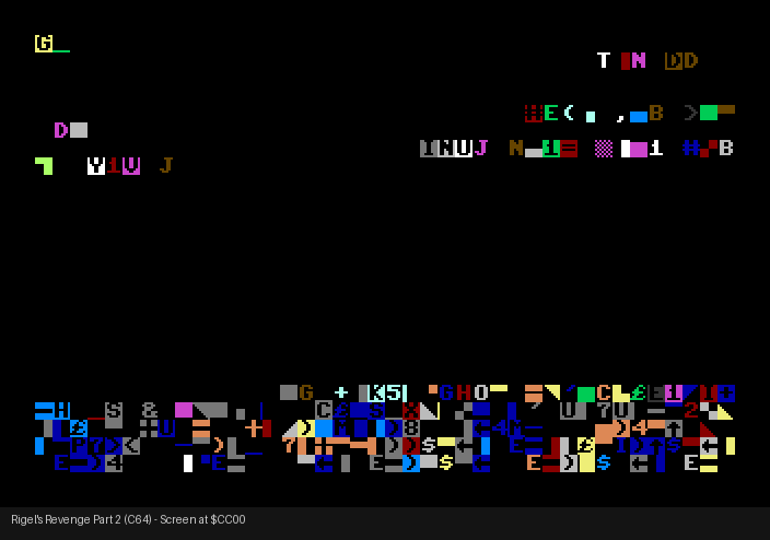 C64 Part 2 screen data at CC00